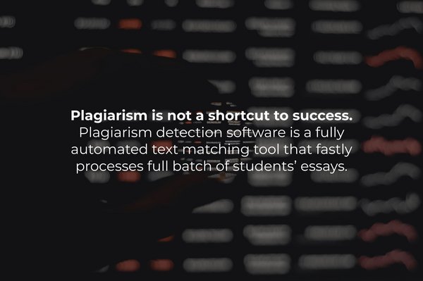 Plagiarism detection system is a text matching tool